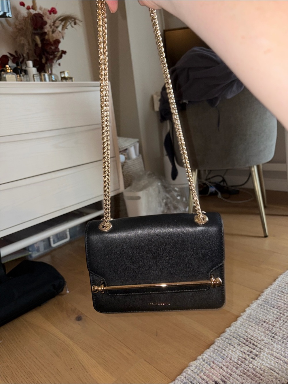 Strathberry East/West Mini Leather Convertible Crossbody